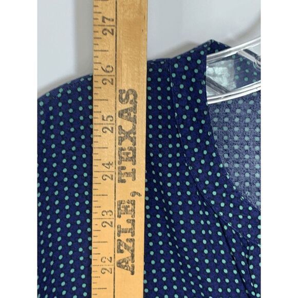 Tommy Hilfiger Womens Sweater Deep V Neckline Circle Pattern Blue Large - Picture 4 of 9
